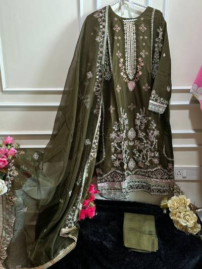 DN 381 BY ZIAAZ DSIGNES DESIGNER ORGANZA SALWAR SUIT WHOLESALER IN INDIA